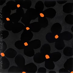 Donald Sultan, Orange & Black , 2011 Screenprint with Hand Applied Silica