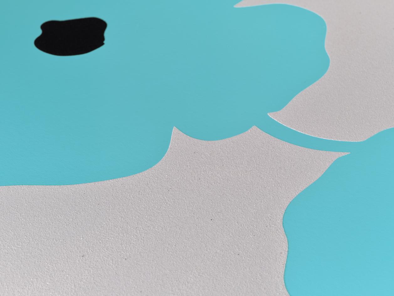 Papaveri doppi Aqua - Print Contemporaneo di Donald Sultan