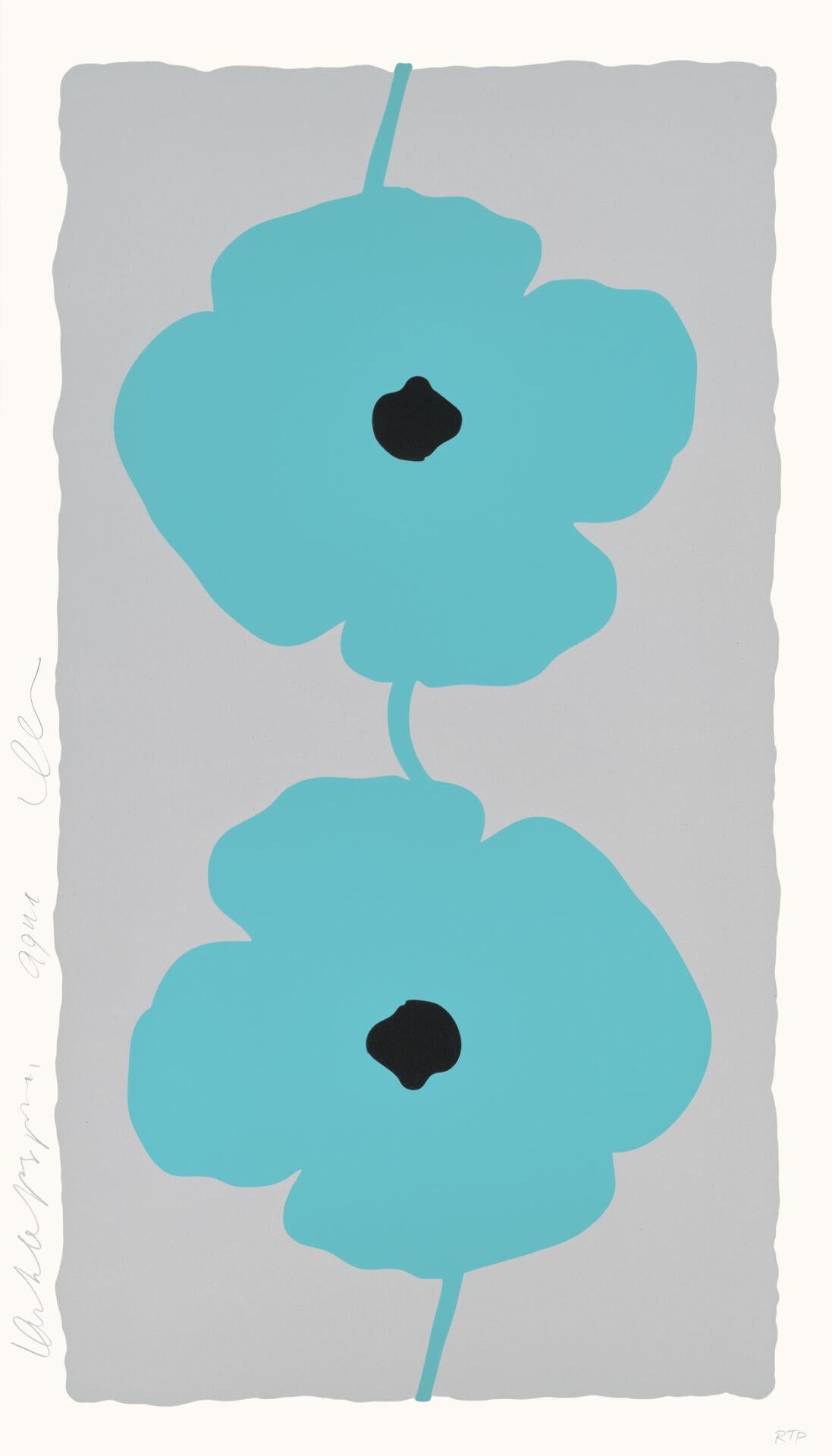 Double Poppies Aqua