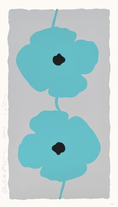 Double Poppies Aqua