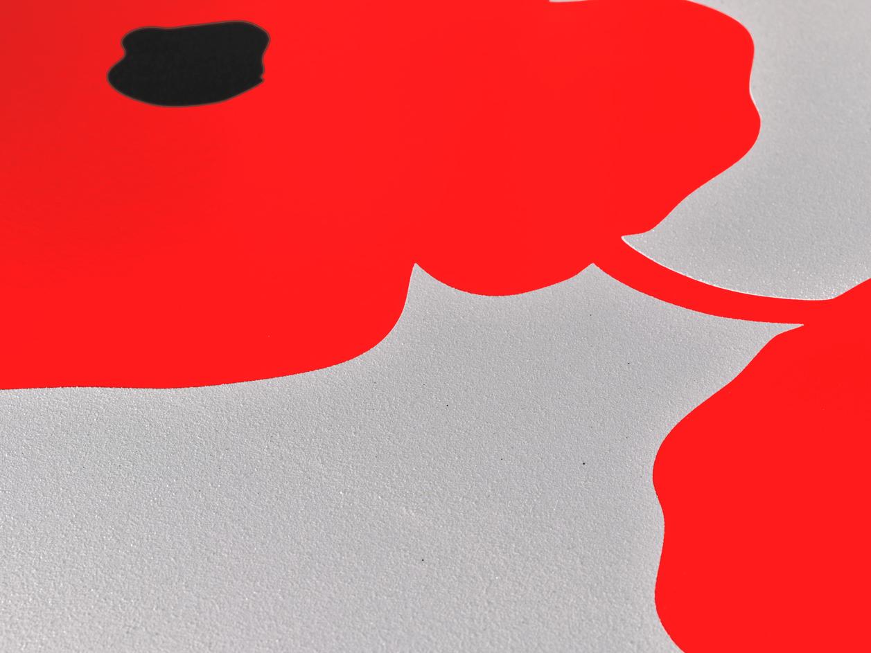 Double Poppies Red - Contemporary Print by Donald Sultan