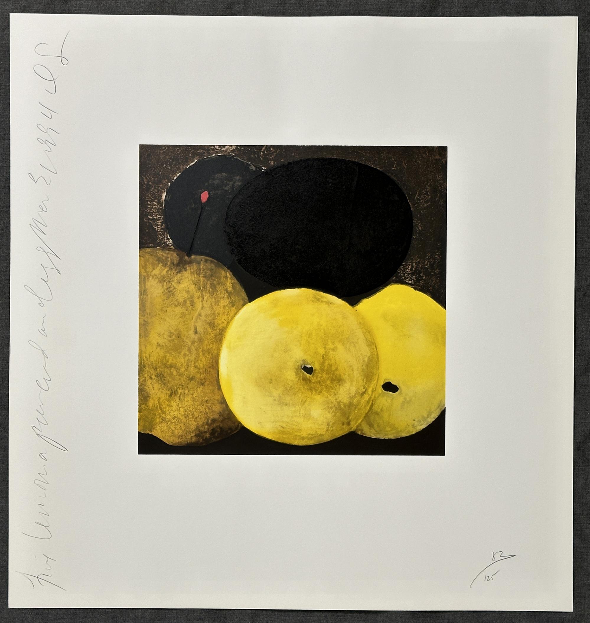 Five Lemons A Pear and Egg 1994 Signierter Siebdruck in limitierter Auflage  – Print von Donald Sultan