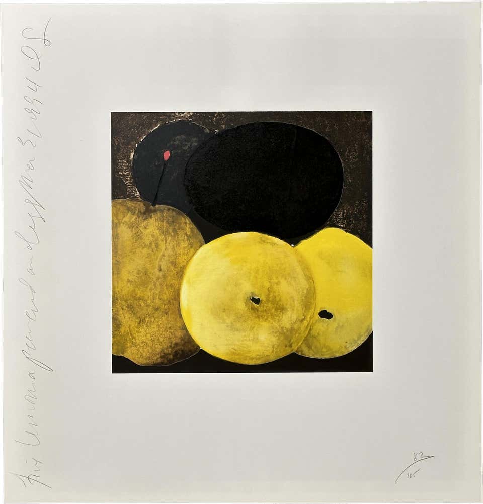 Five Lemons A Pear and Egg 1994 Signed Limited Edition Screen Print