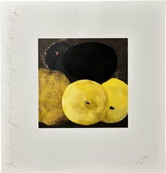 Retro Five Lemons A Pear and Egg 1994 Signed Limited Edition Screen Print 