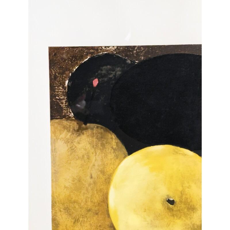 Donald Sultan from Fruits and Flowers III 
Signed, titled, dated and numbered in pencil recto

Image size 12 x 12 inches
Sheet size 23 x 22 inches 
Framed 

Published by Parasol Press

Donald Sultan is best known for his still life imagery,
