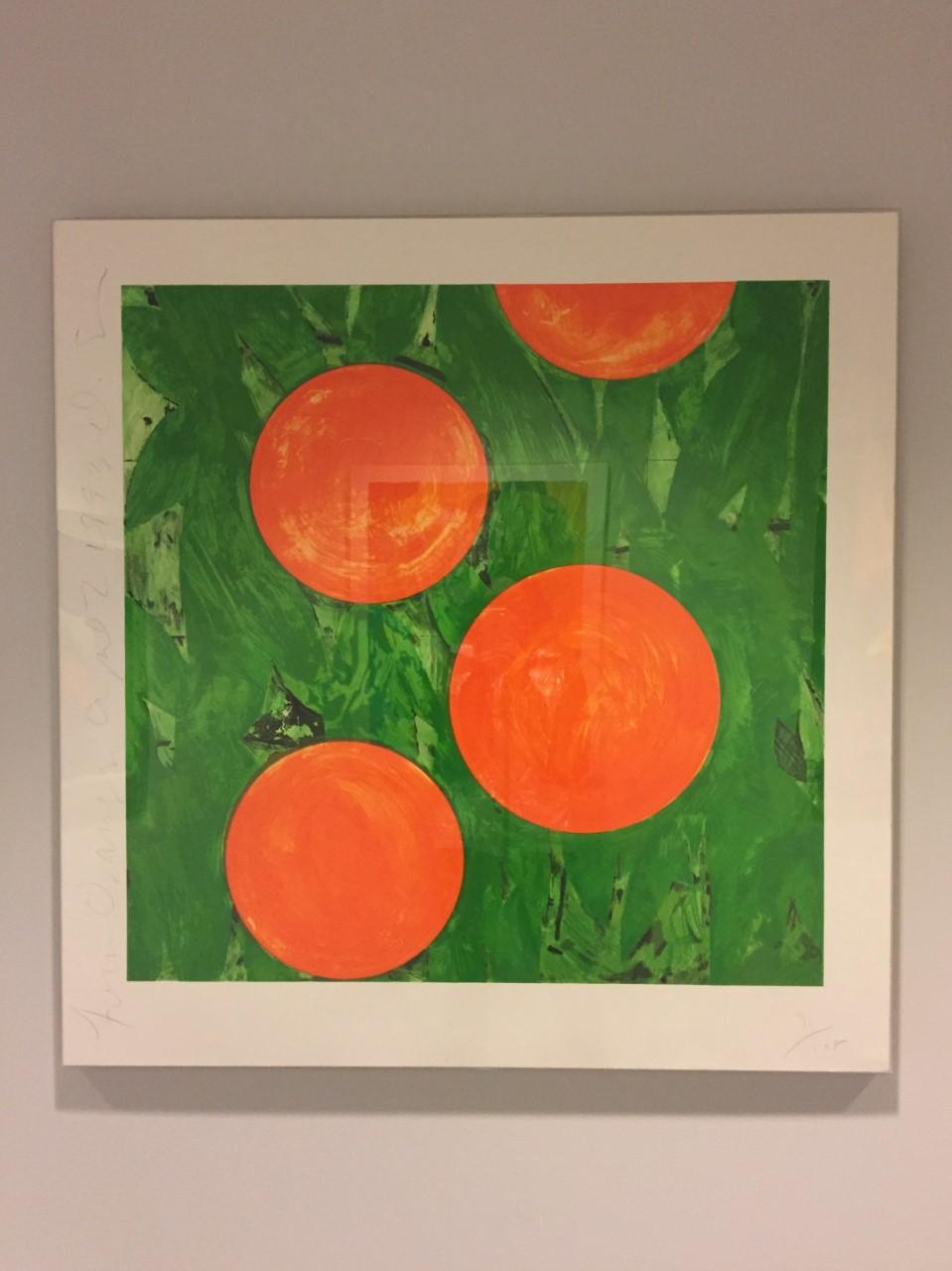 Vier Orangen (Grün), Abstract Print, von Donald Sultan
