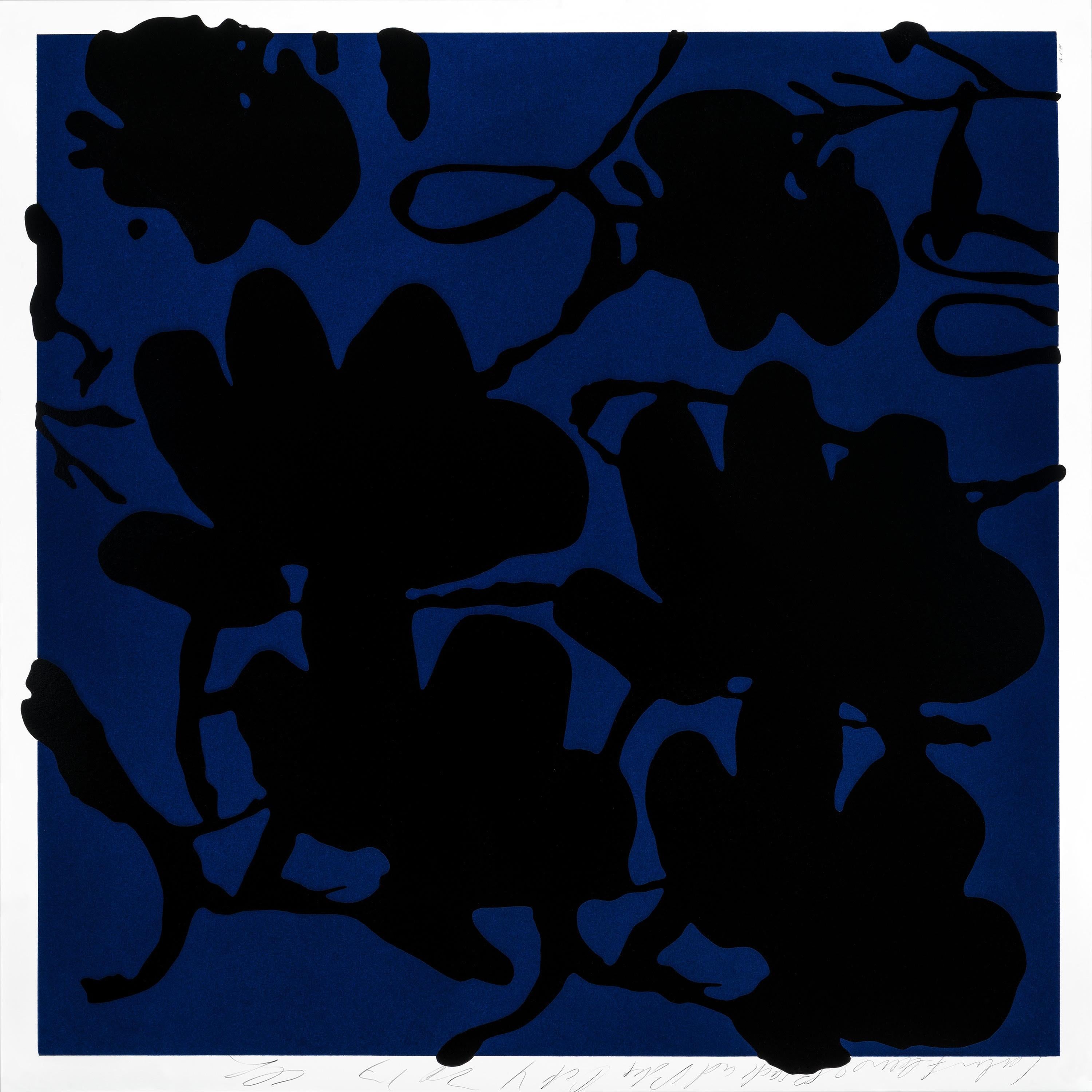 Lantern Flowers Screenprint, Abstract Expressionist, Signed, 2015