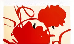 Lantern Flowers, Feb 18, 2012, Huge Hand Signed Screen Print, 45 x 80 in. Framed