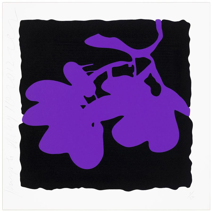 Lantern Flowers, May 10, 2012 - Purple - Print by Donald Sultan
