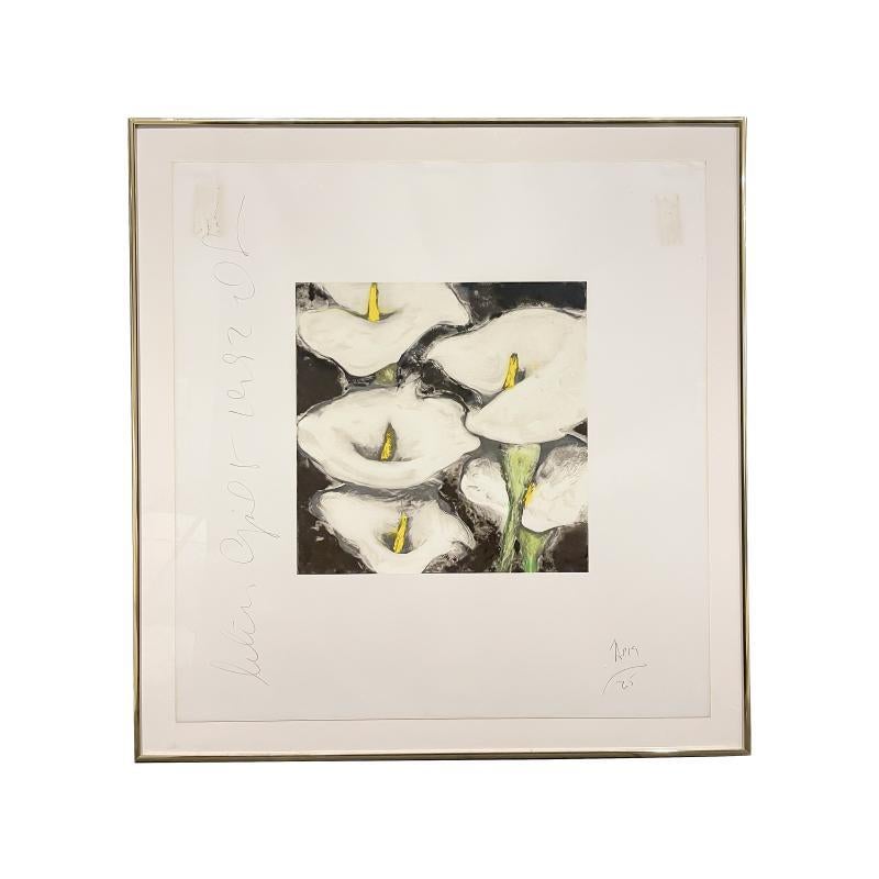 Donald Sultan Still-Life Print - Lilies from Fruits and Flowers III