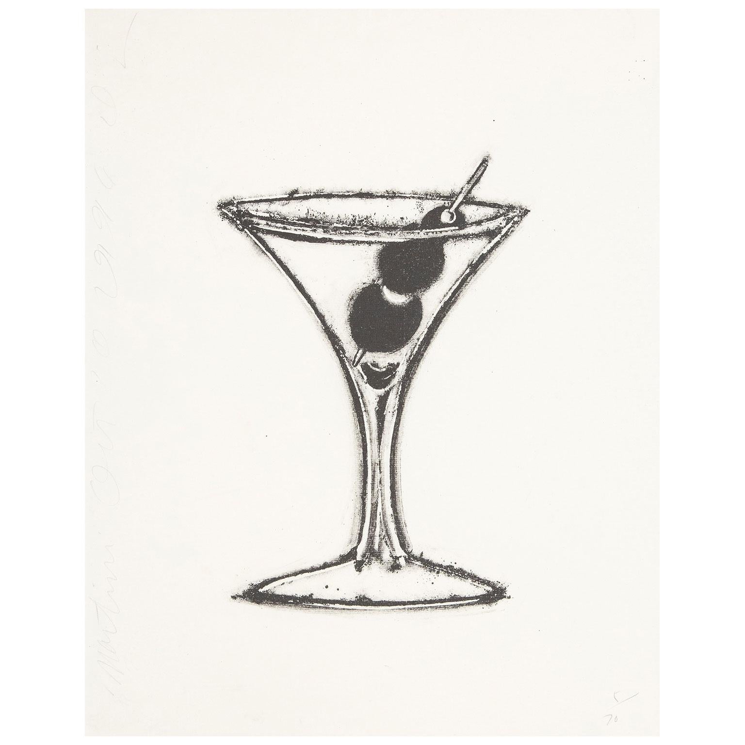 Donald Sultan Still-Life Print - Martini