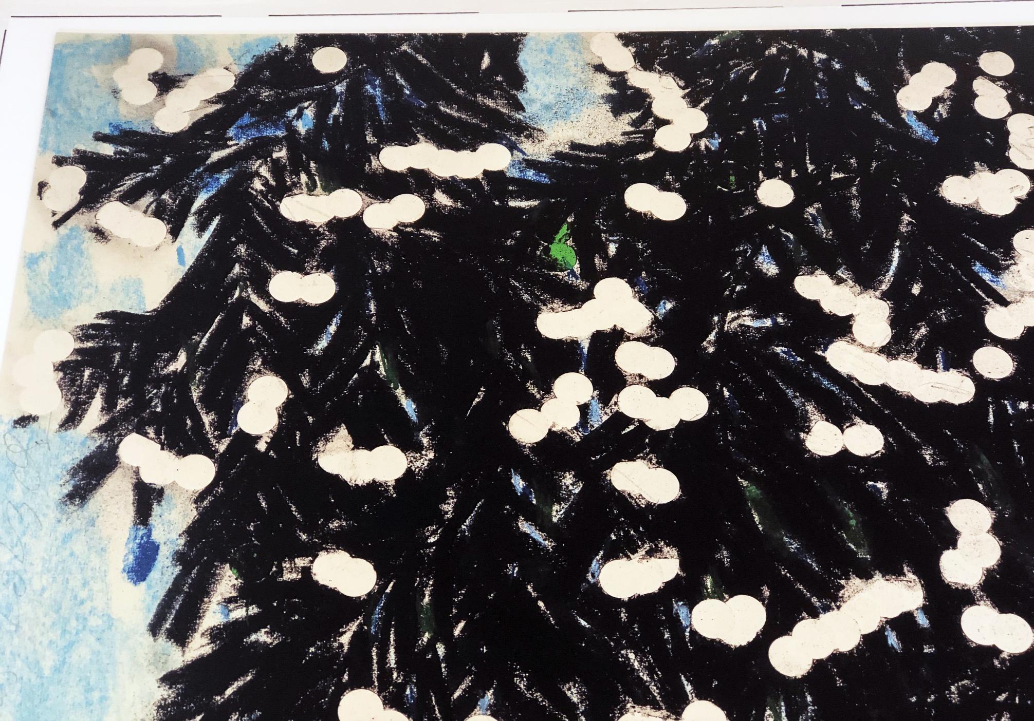 Mimosa with Green, Jan 25, 2023 - Contemporary Print by Donald Sultan