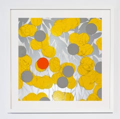 Donald Sultan, Color Silkscreen Print, Signed, 2024, Mimosa with Orange