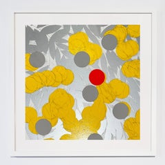 Donald Sultan Mimosa with Red, Color Silkscreen Print, Signed, 2024