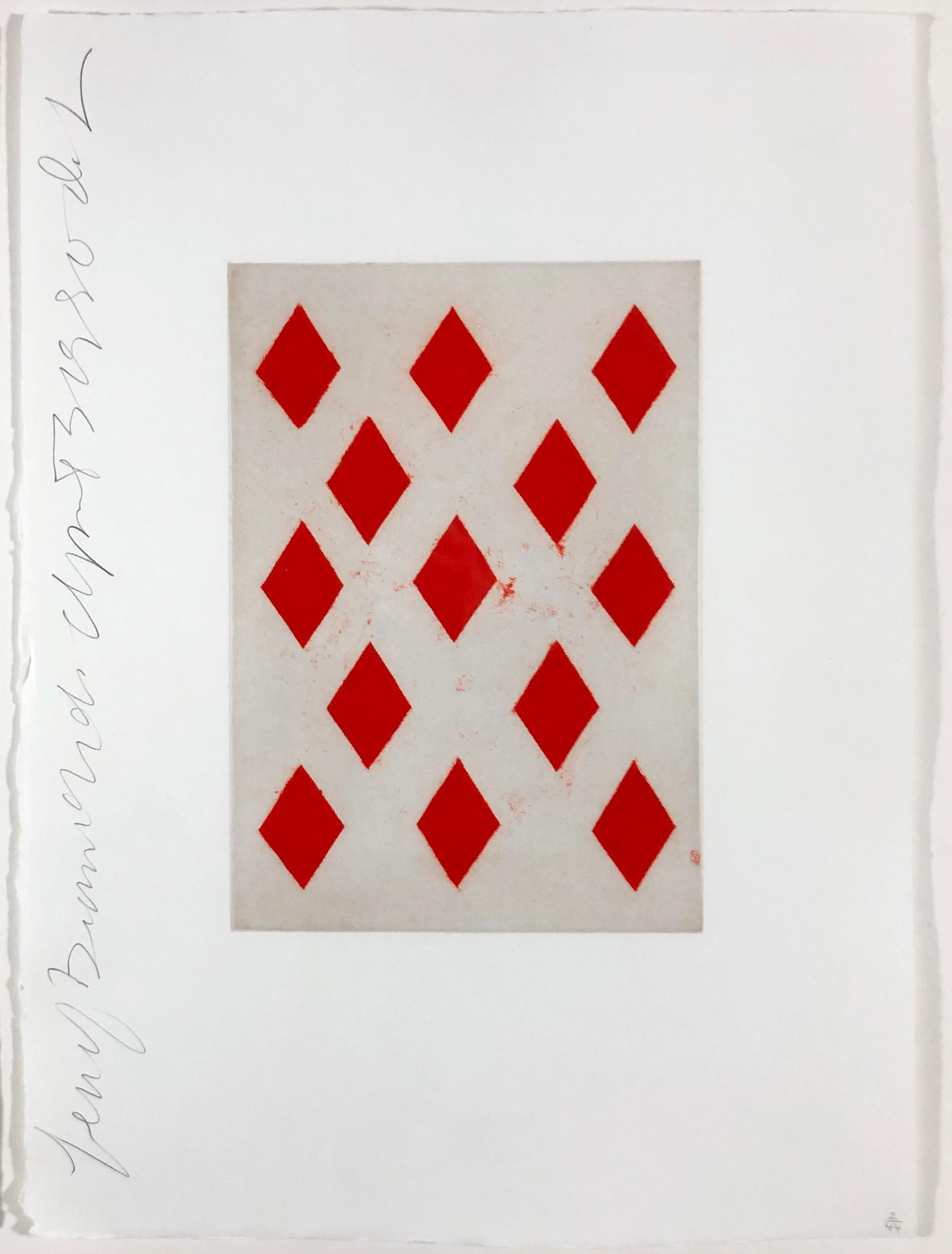 Uno di Diamante e Tredici di Diamante - Print Beige di Donald Sultan