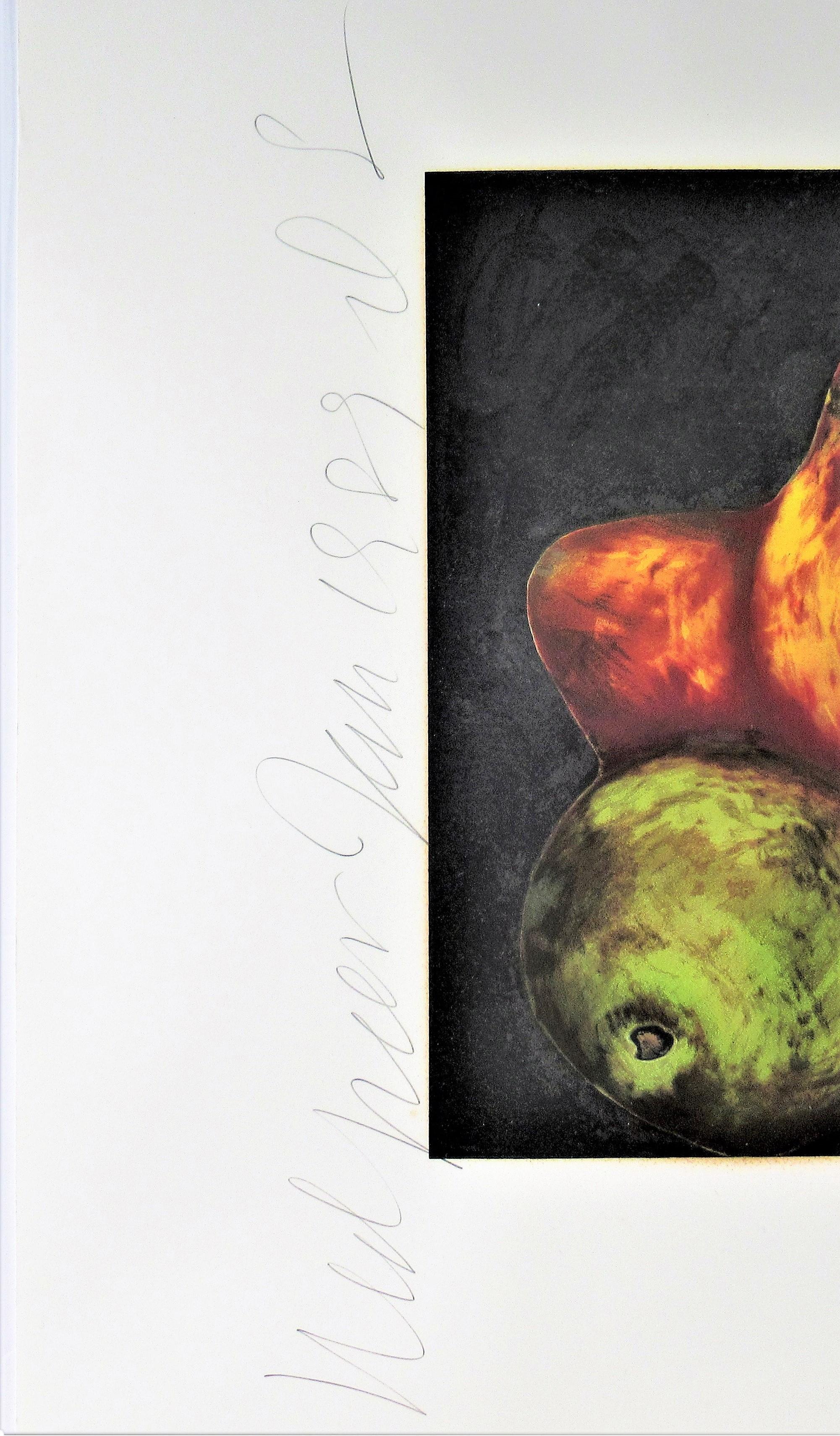 Pears - Abstract Print by Donald Sultan