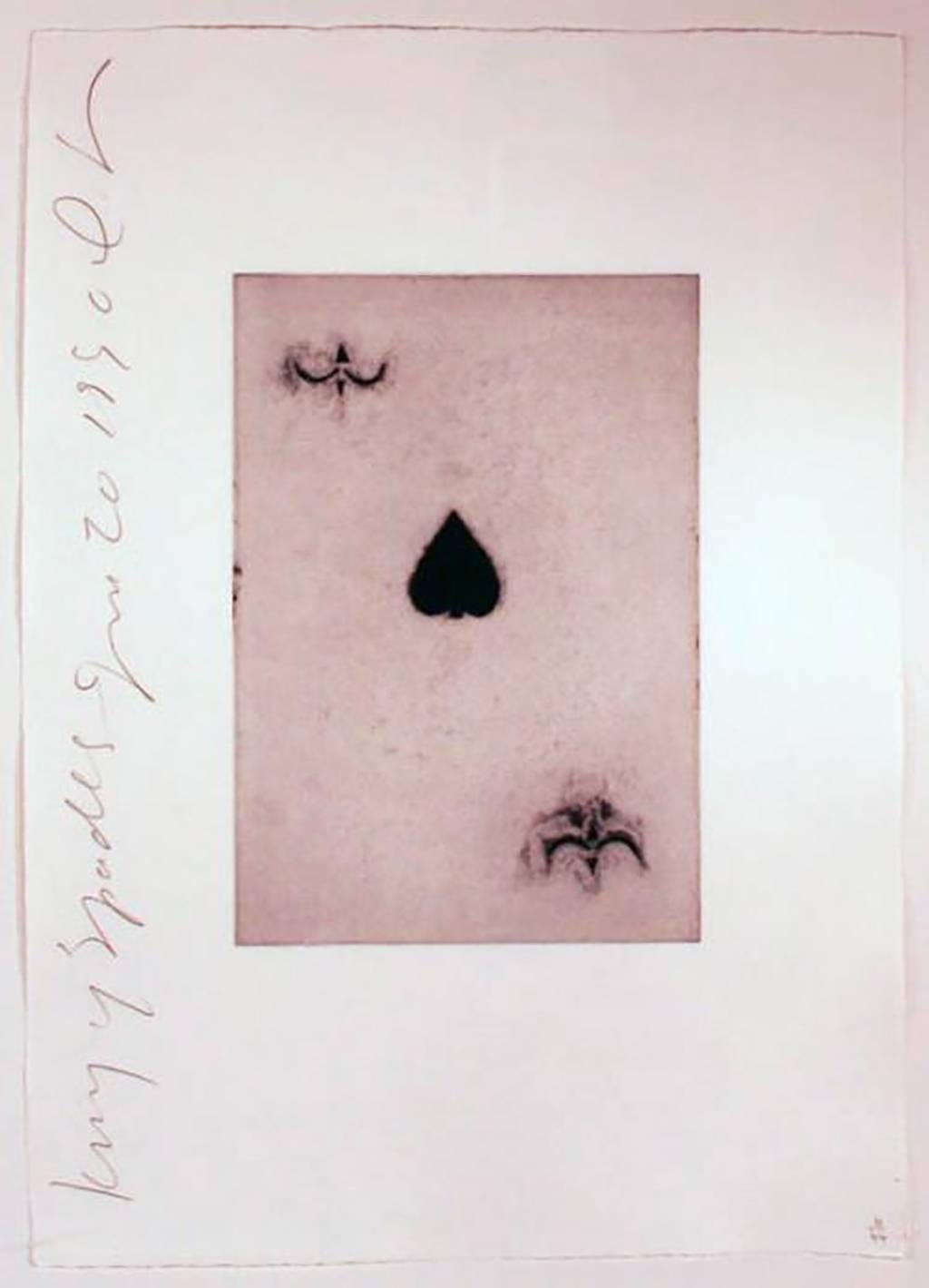 PLAYING CARDS: King of Spades - Print by Donald Sultan