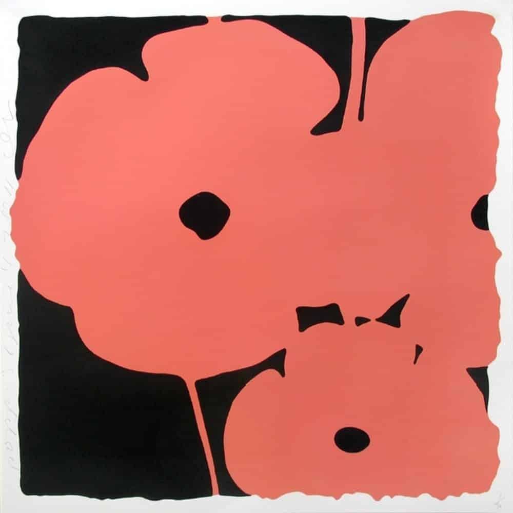 Still-Life Print Donald Sultan - Coquelicots Corail