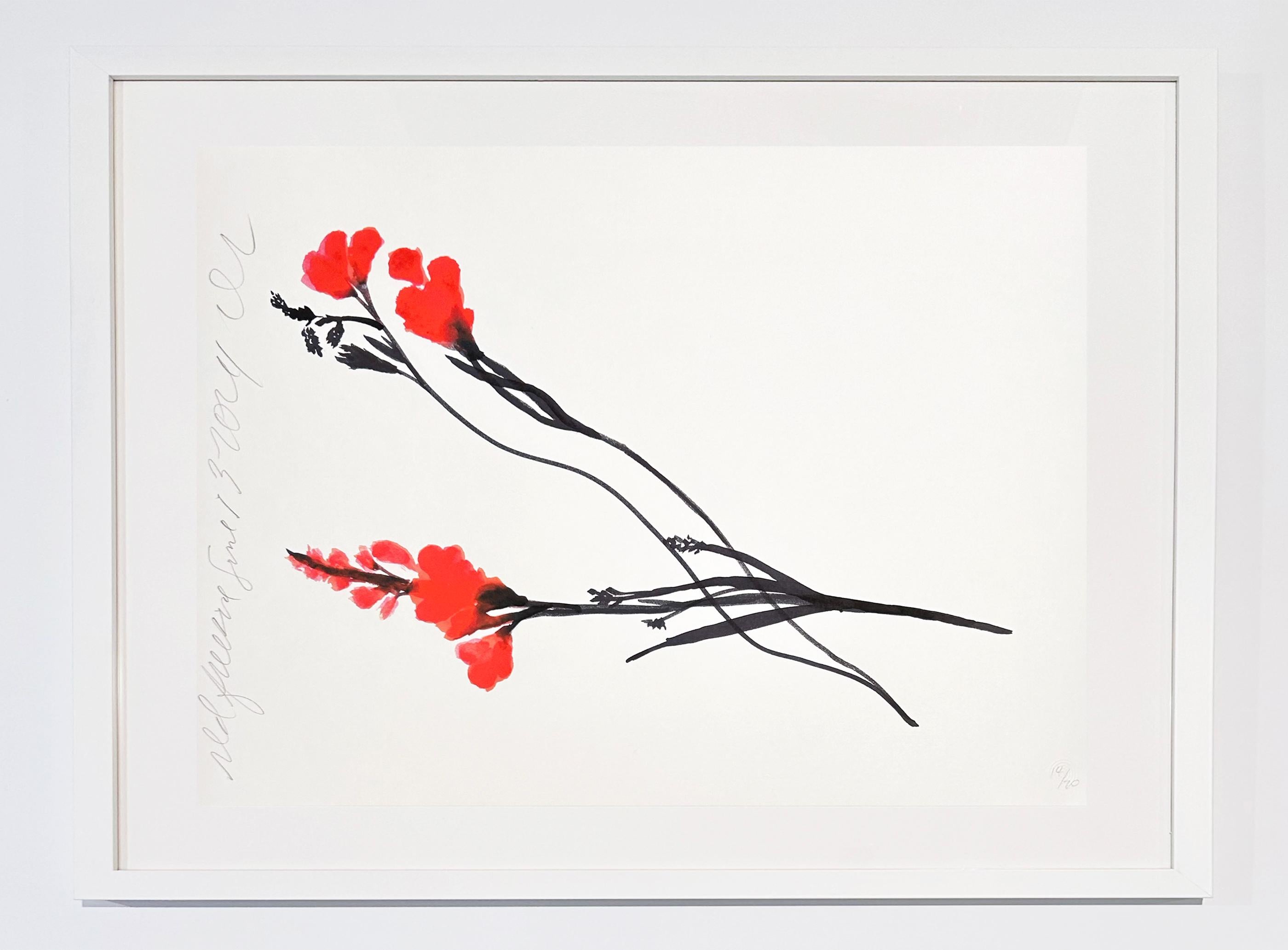 Red Freesia, June 13, 2024 - Print de Donald Sultan