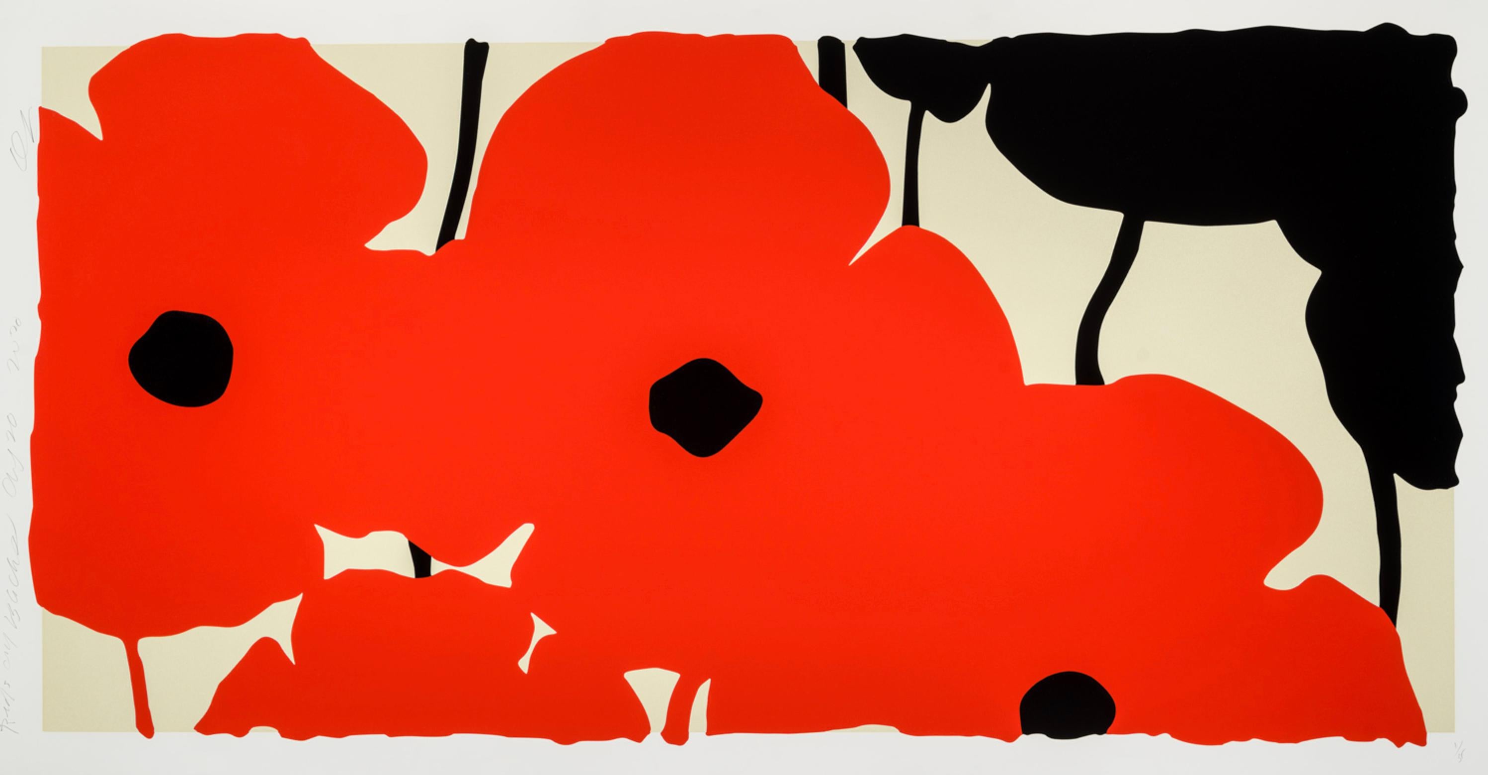 Donald Sultan Print - Red Poppies