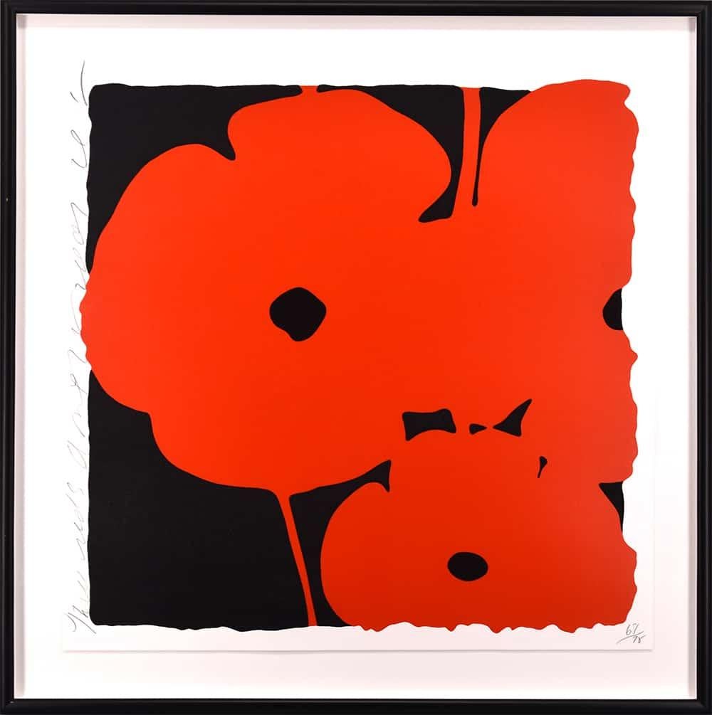 Red Poppies II - Print by Donald Sultan