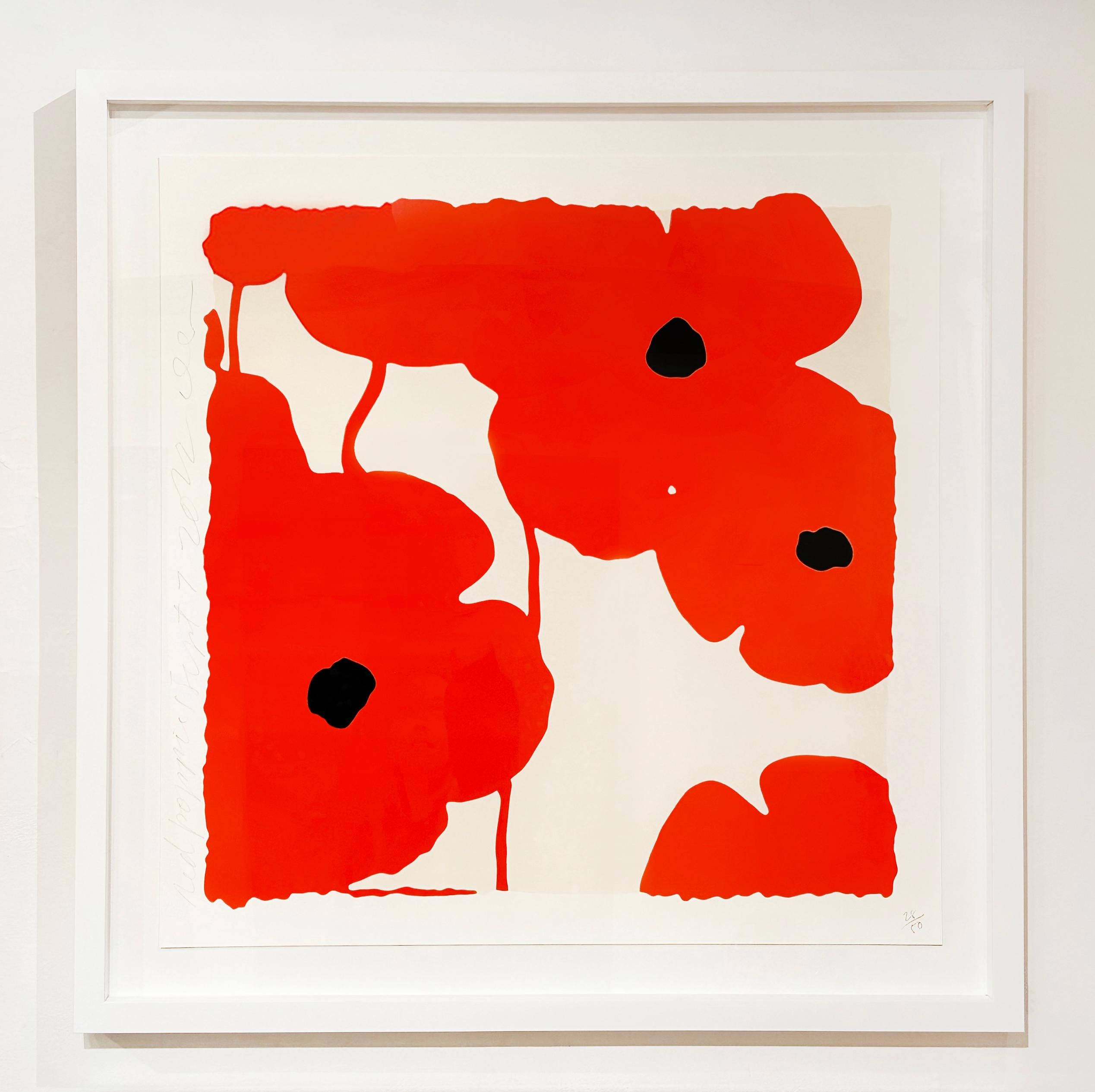 Red Poppies, Sept. 7, 2022 - Contemporary Print by Donald Sultan