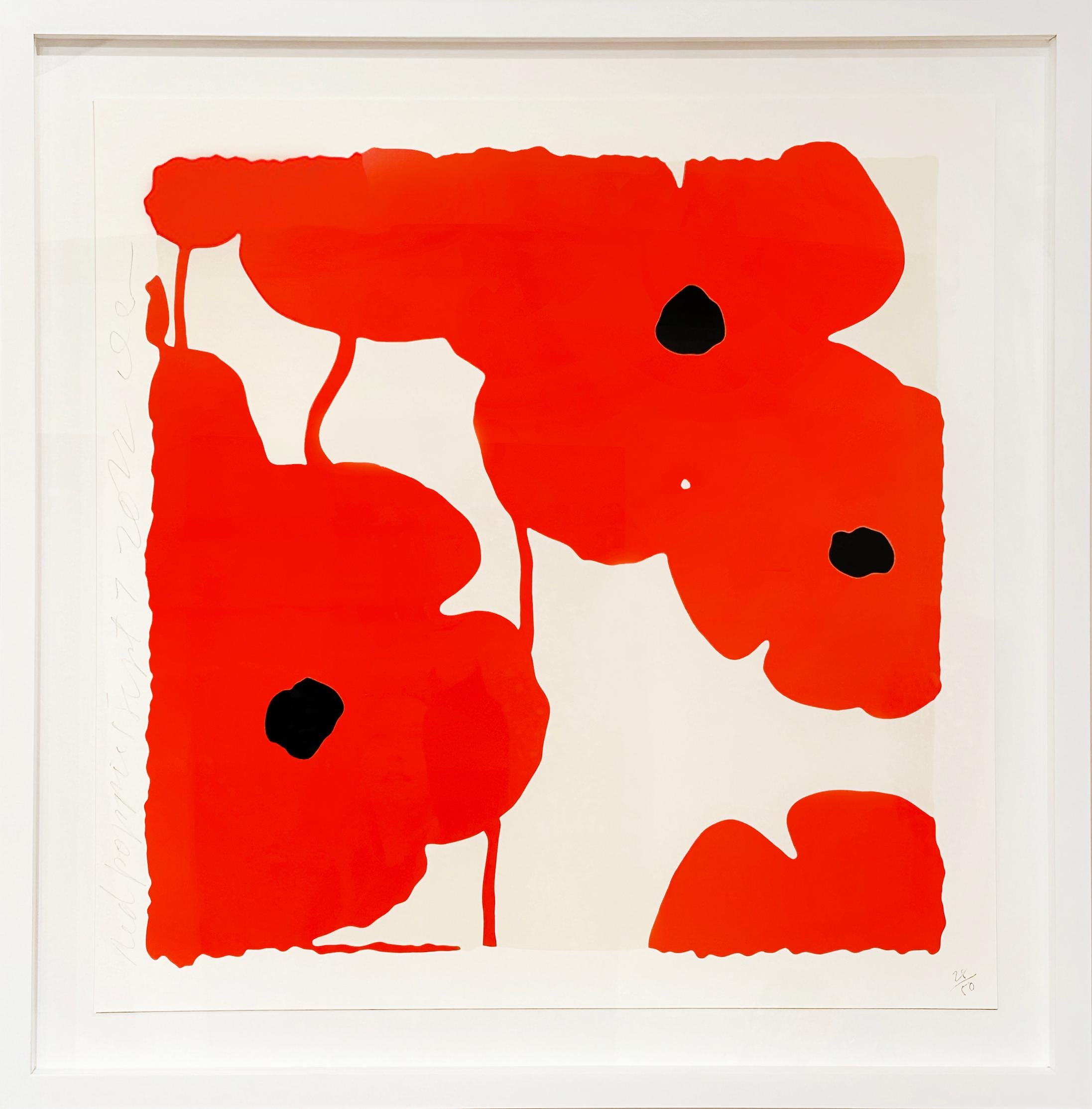 Red Poppies, Sept. 7, 2022 - Print by Donald Sultan