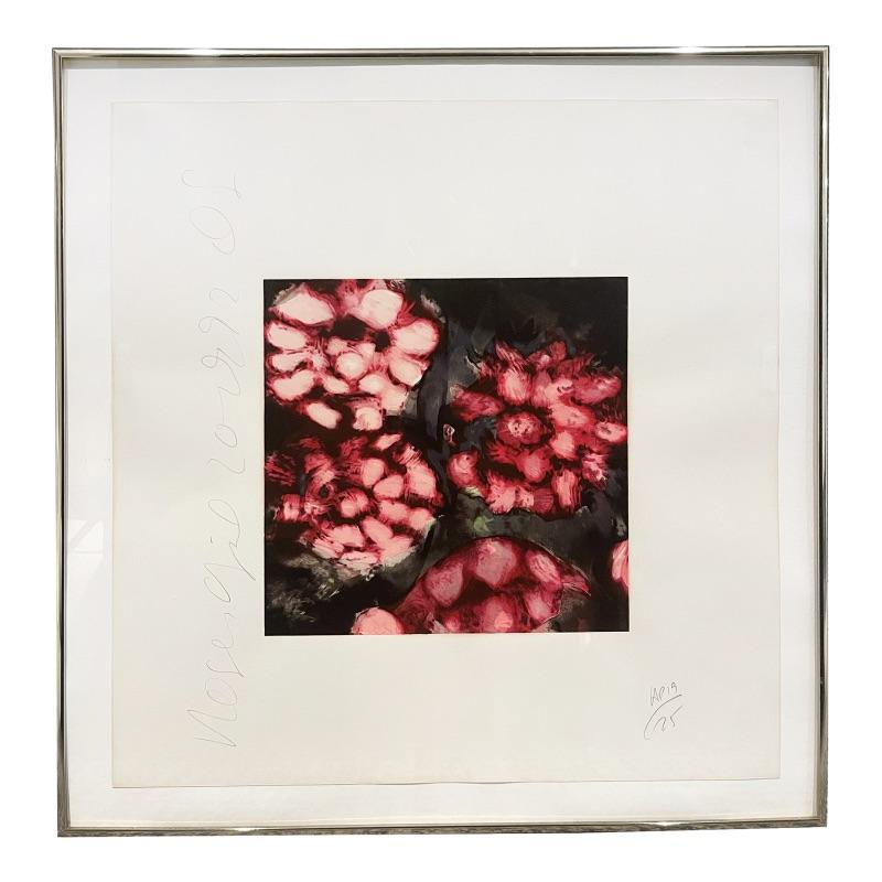 Screen print in colors on Arches paper

Signed, numbered & dated in Pencil

Edition of 125

Donald Sultan is best known for his still life imagery, deconstructing and transforming organic elements such as flowers and fruits through his use of