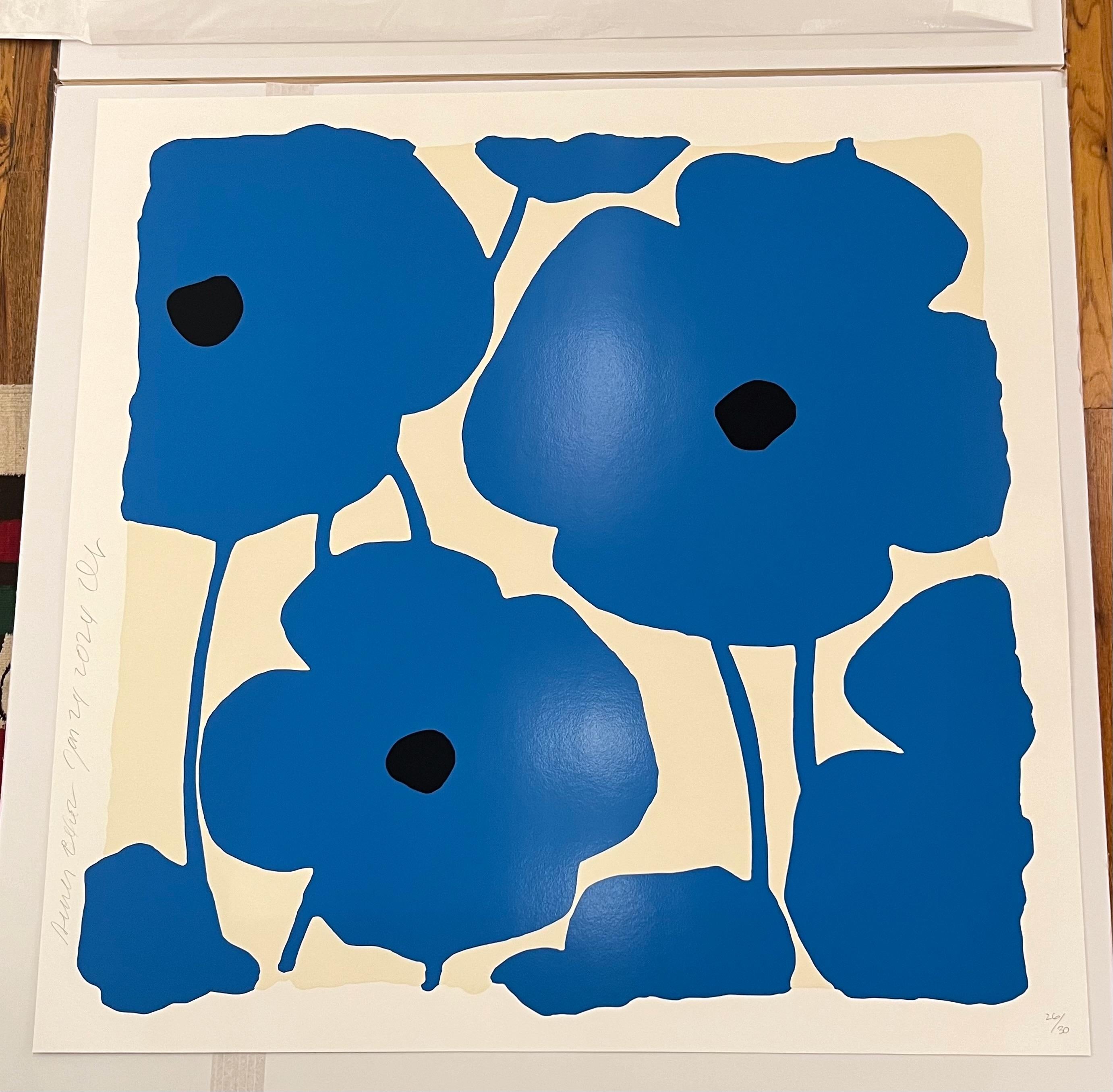 Seven Blues - Print by Donald Sultan