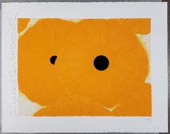 Six Yellow, Screenprint in Colors with Flocking on Somerset Paper