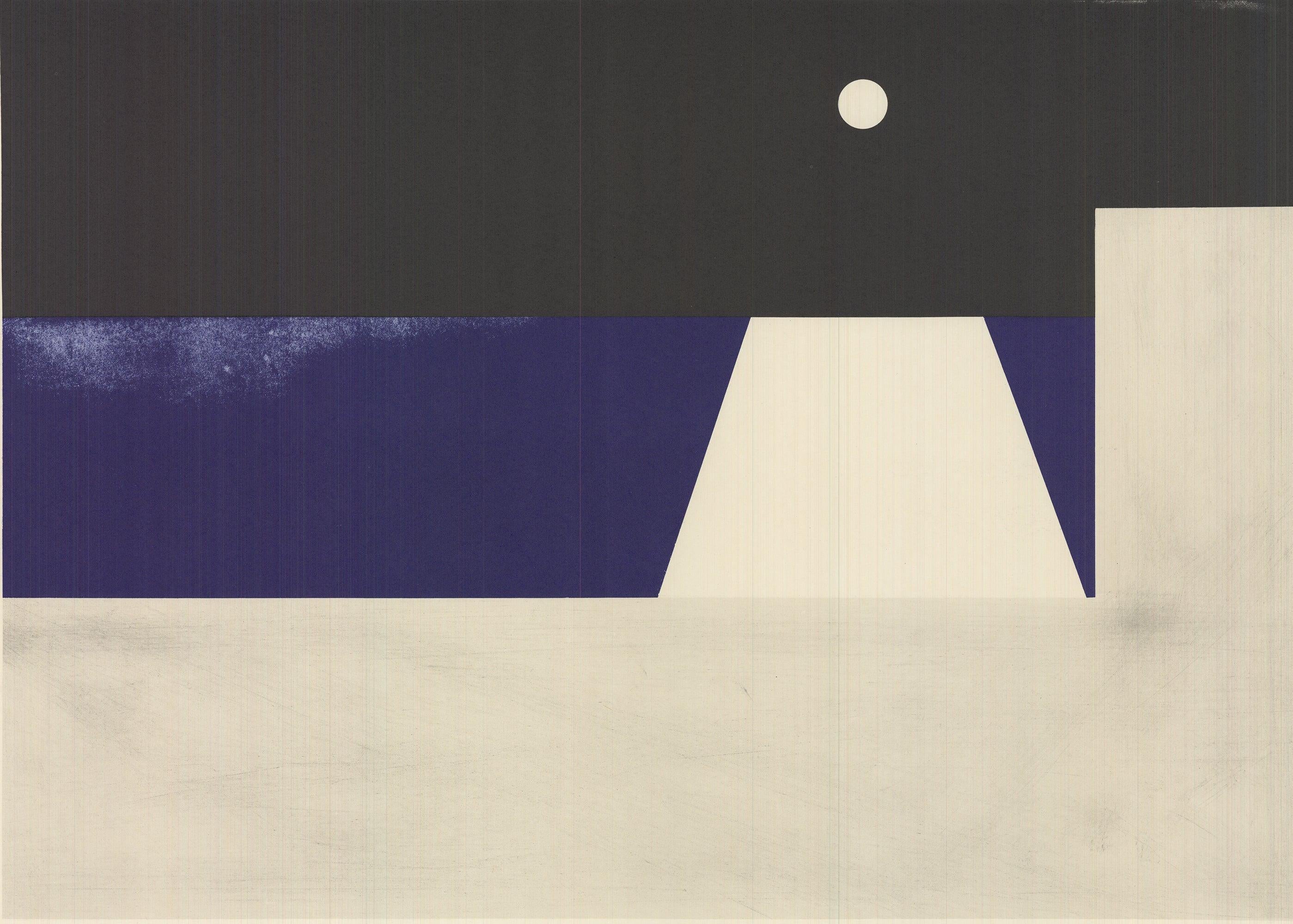 Sultan Twelfth Night, hand signed Vintage - White Abstract Print by Donald Sultan
