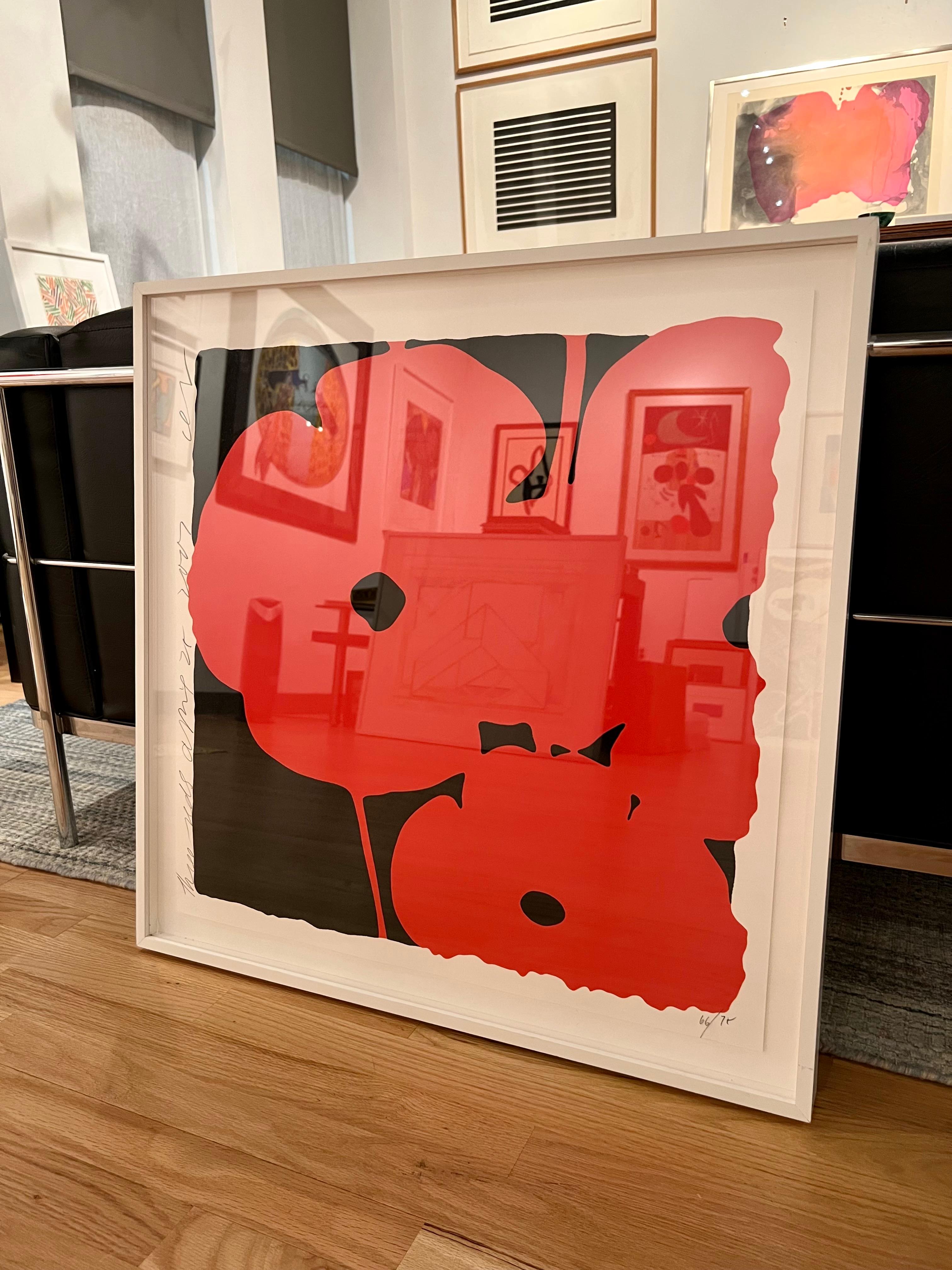Three Poppies - Print by Donald Sultan