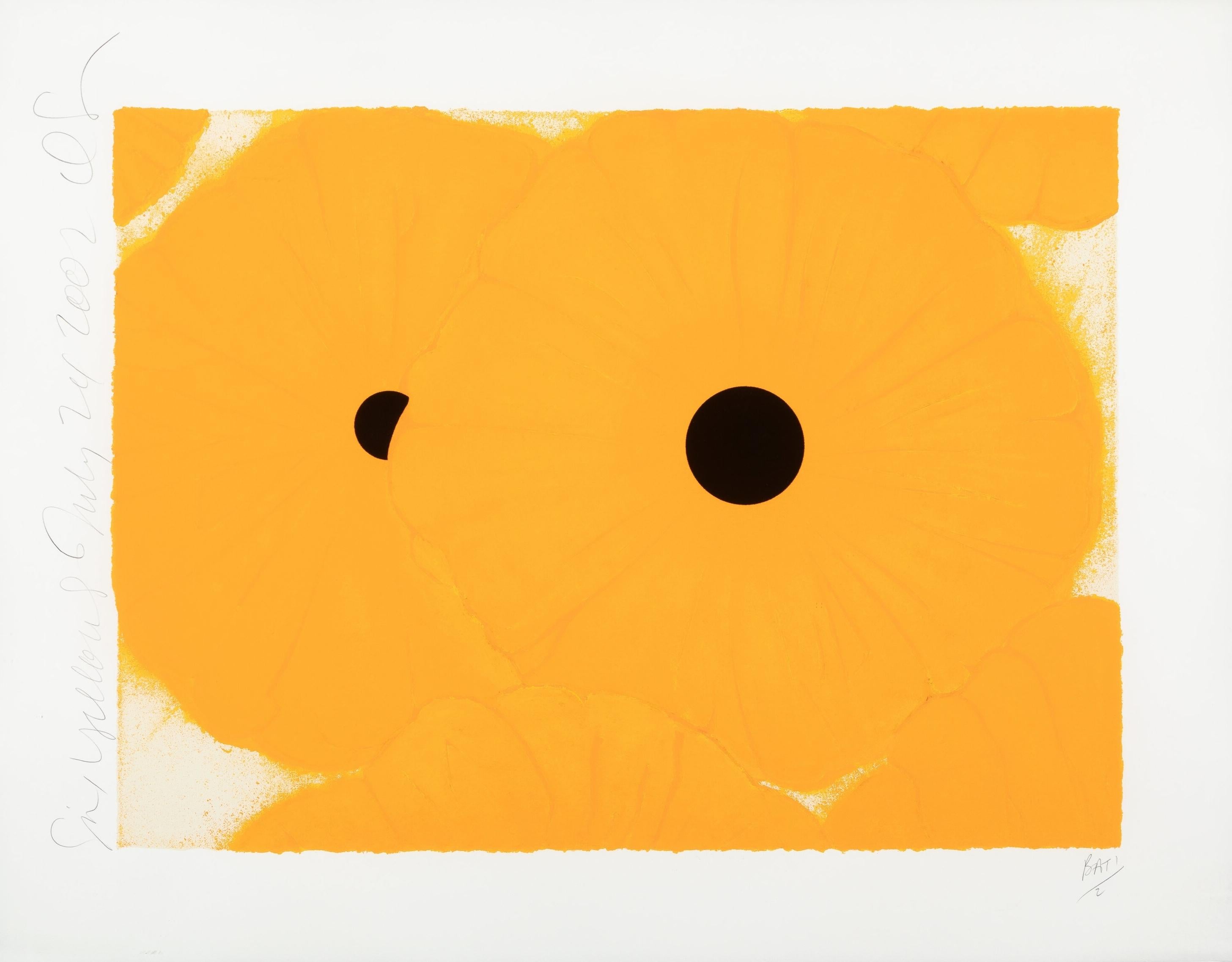 Donald Sultan Still-Life Print - Six Yellows