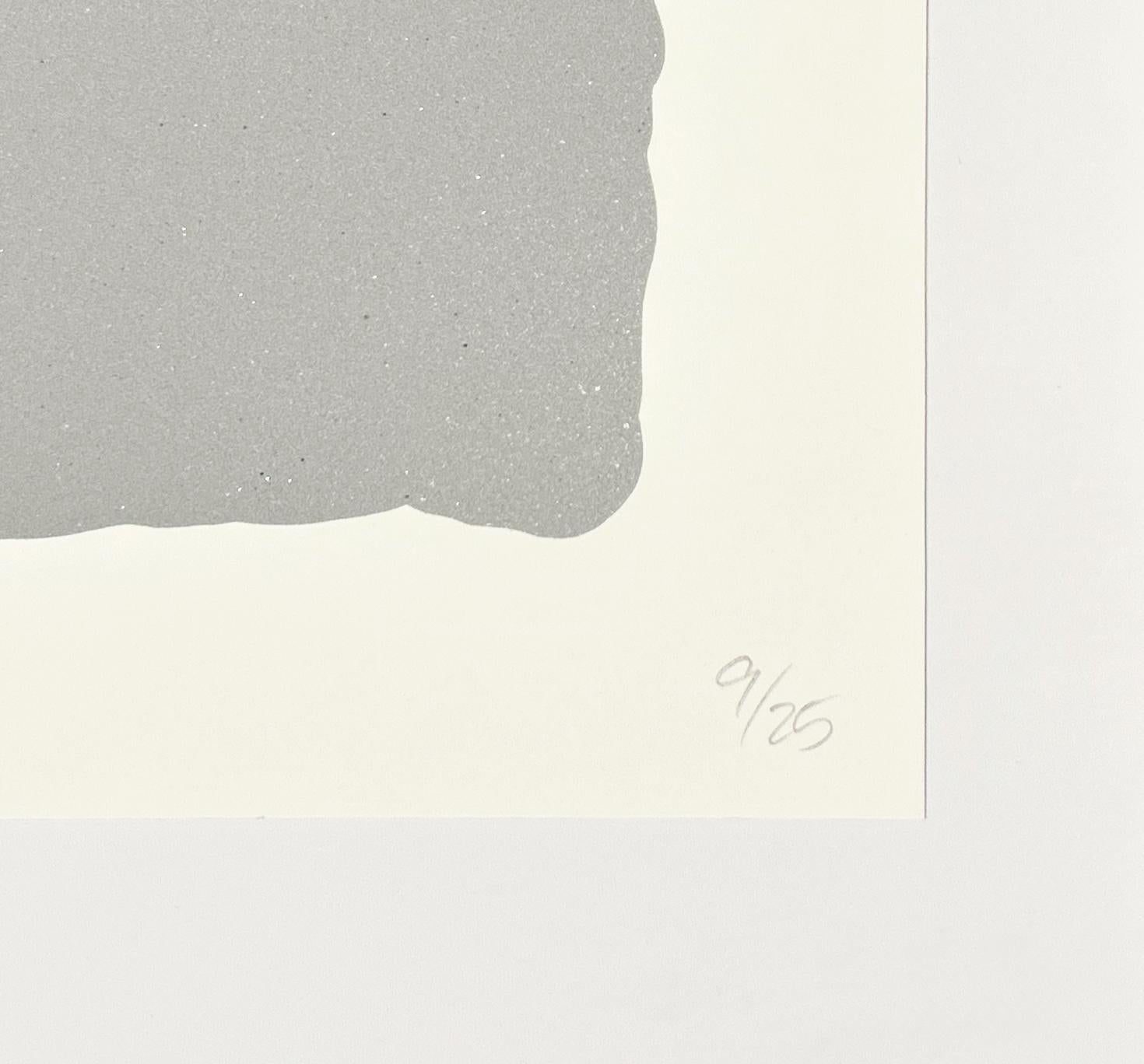 White Double Poppies - Contemporary Print by Donald Sultan