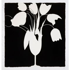 White Tulips and Vase, Feb 25 - Contemporary, 21st Century, Silkscreen, Tulips