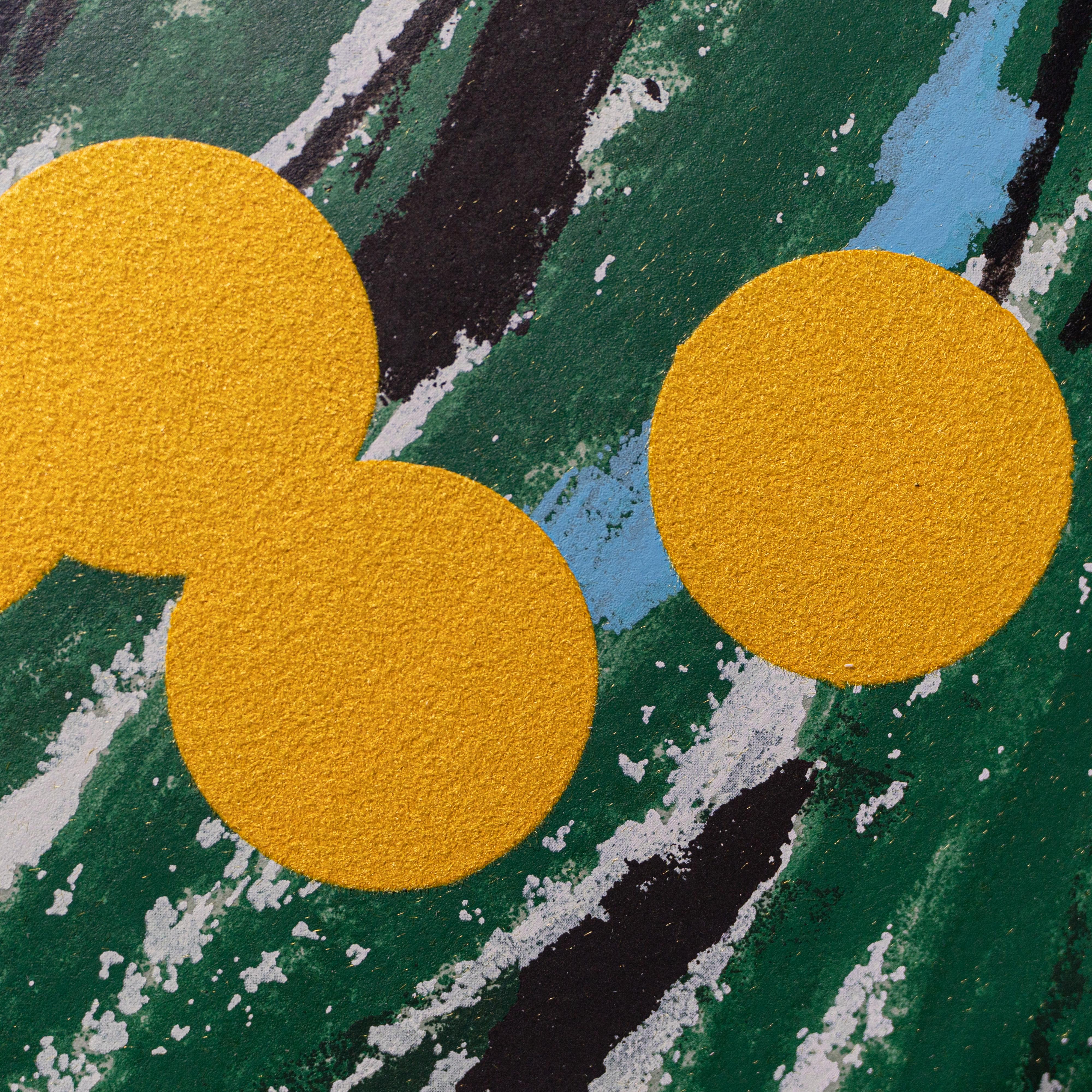 Gelbe Mimose, Juli 23, 2015 - Contemporary, 21. Jahrhundert, Siebdruck  im Angebot 3
