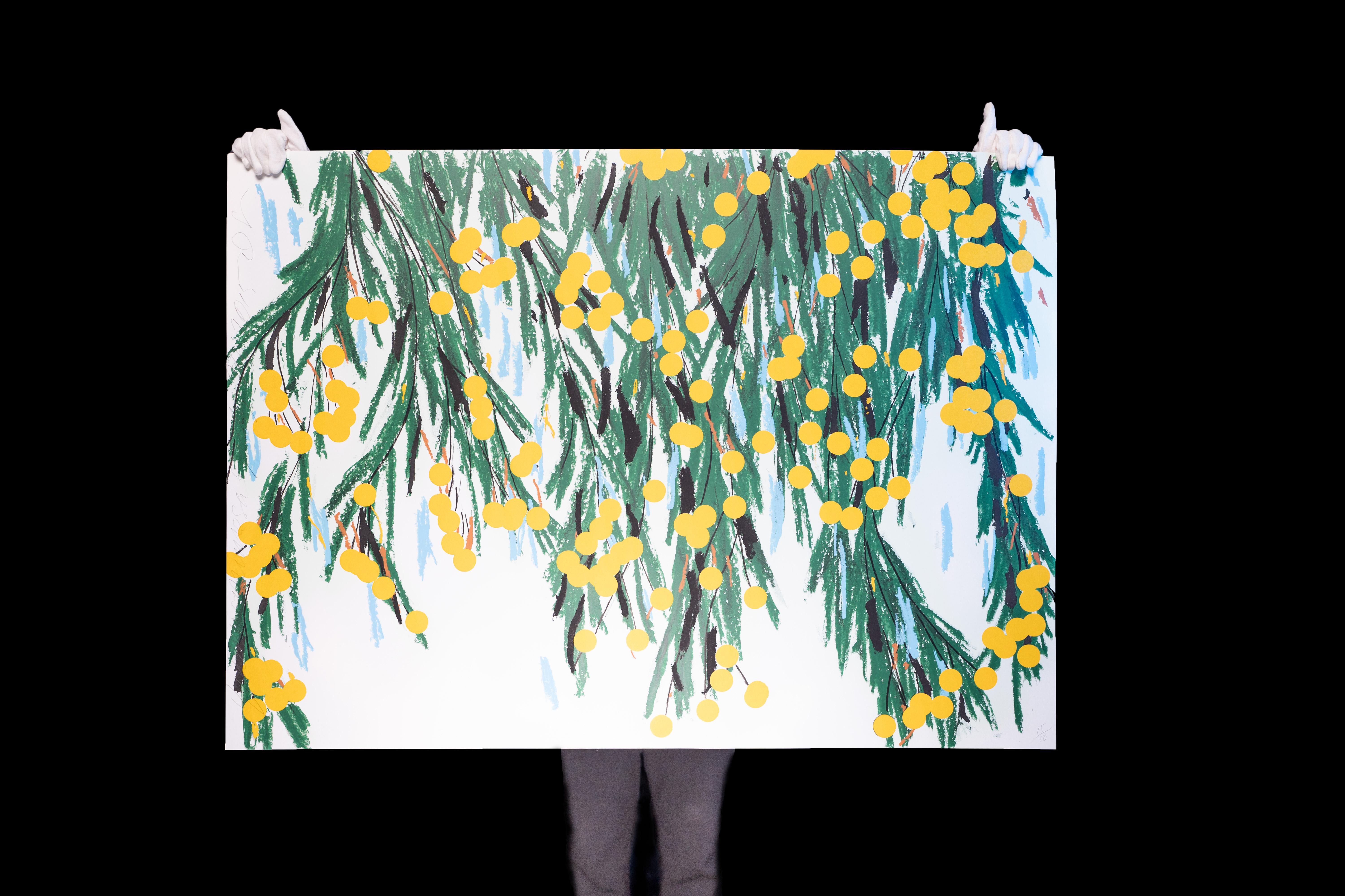 Donald Sultan Figurative Print – Gelbe Mimose, Juli 23, 2015 - Contemporary, 21. Jahrhundert, Siebdruck 