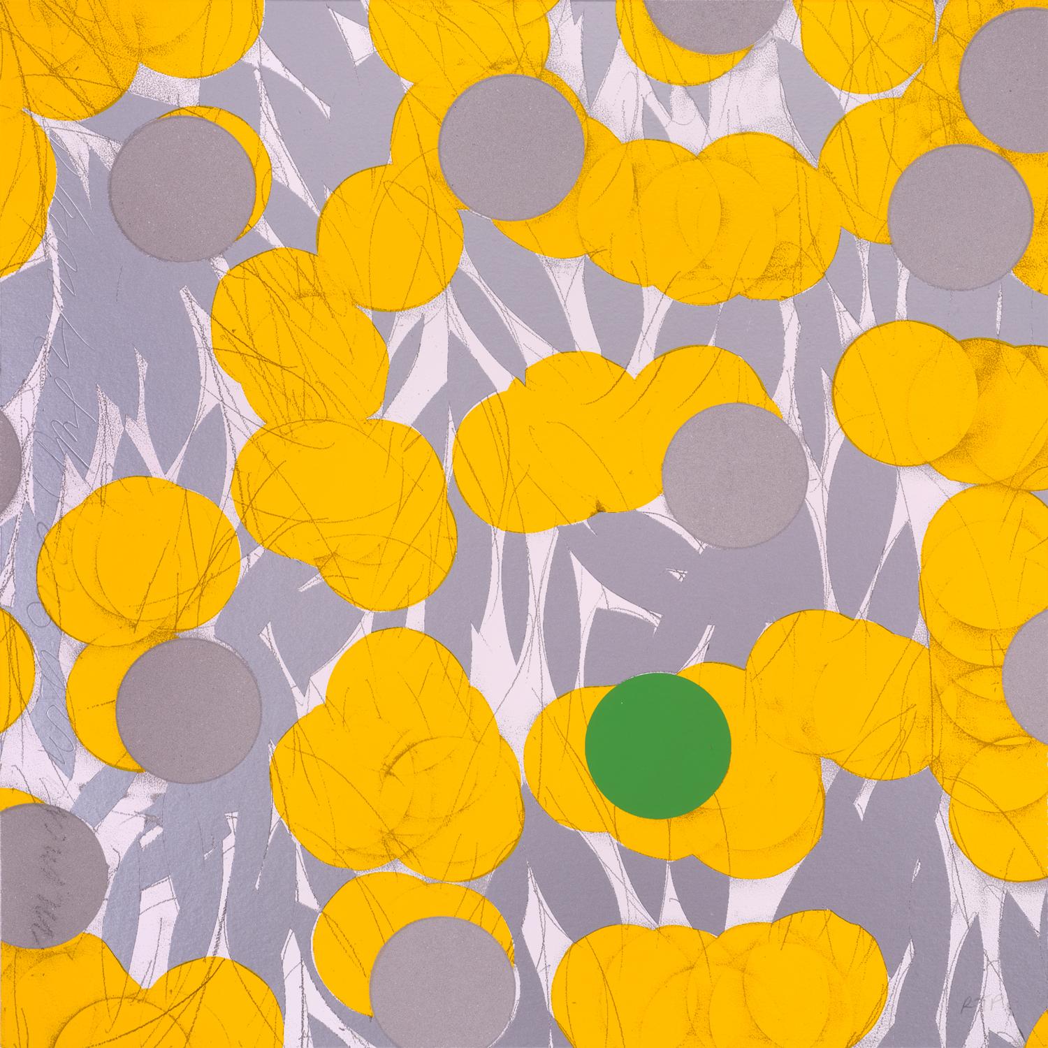 Mimosa gialla con Greene & Greene - Print di Donald Sultan