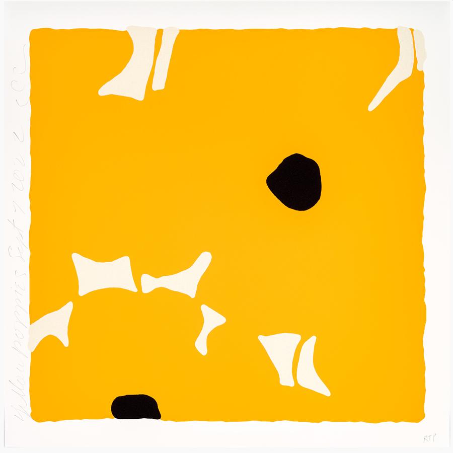 Yellow Poppies, Sept. 7, 2022 - Print by Donald Sultan