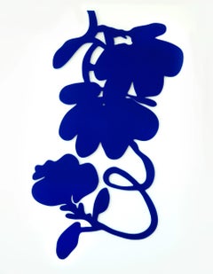 Blue Flocked Lantern Flowers