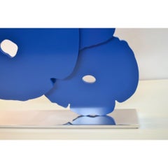 Blue Poppies Sculpture - Abstract Expressionist, Painted Aluminum