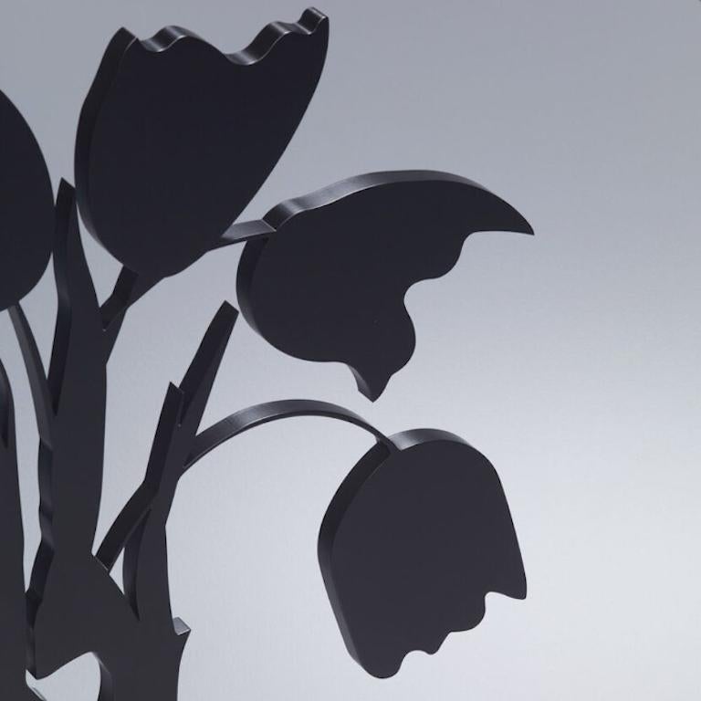 Donald Sultan, Black Tulips and Vase, April 5, 2014 2