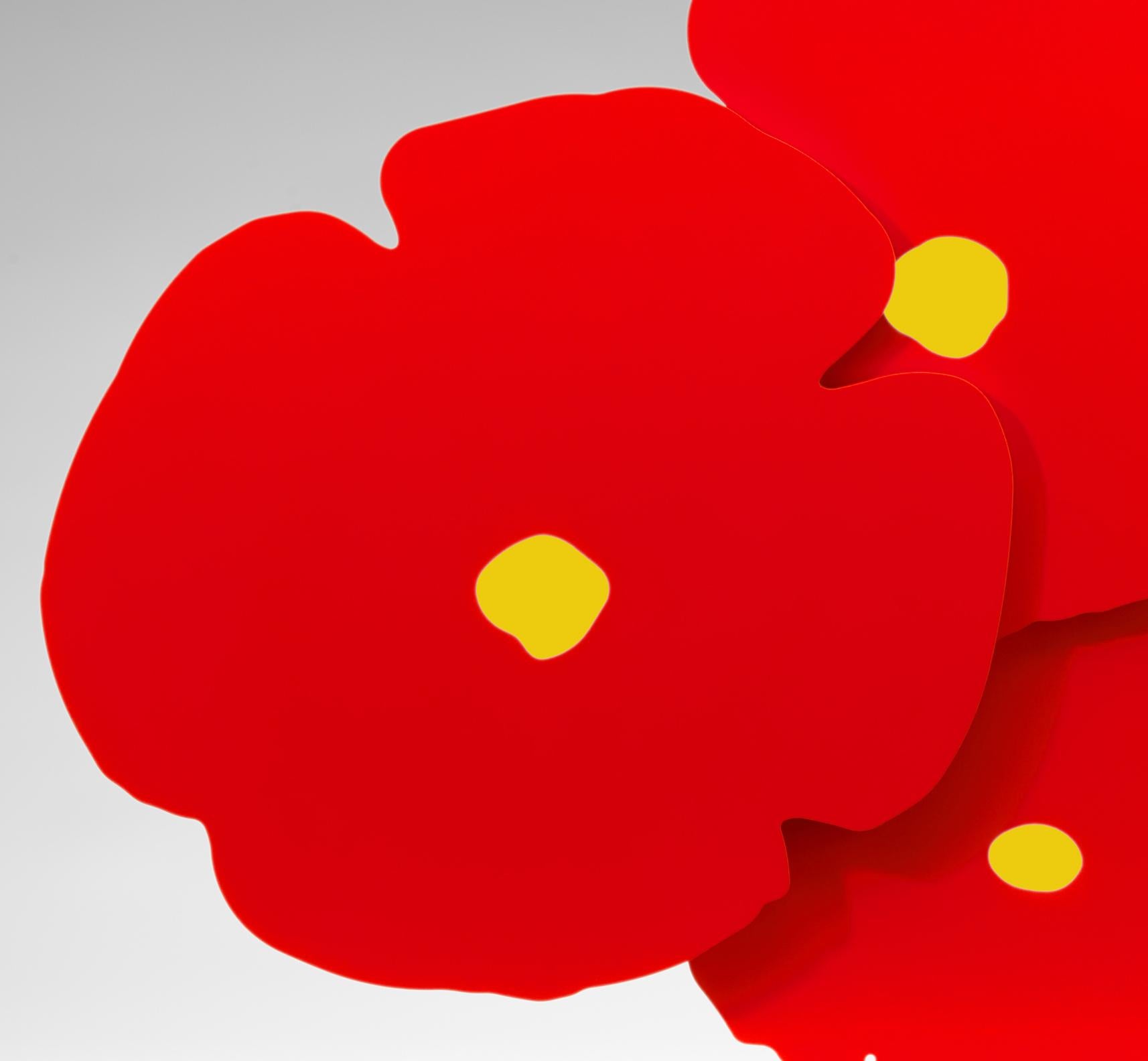 Amapolas rojas y amarillas - Sculpture de Donald Sultan