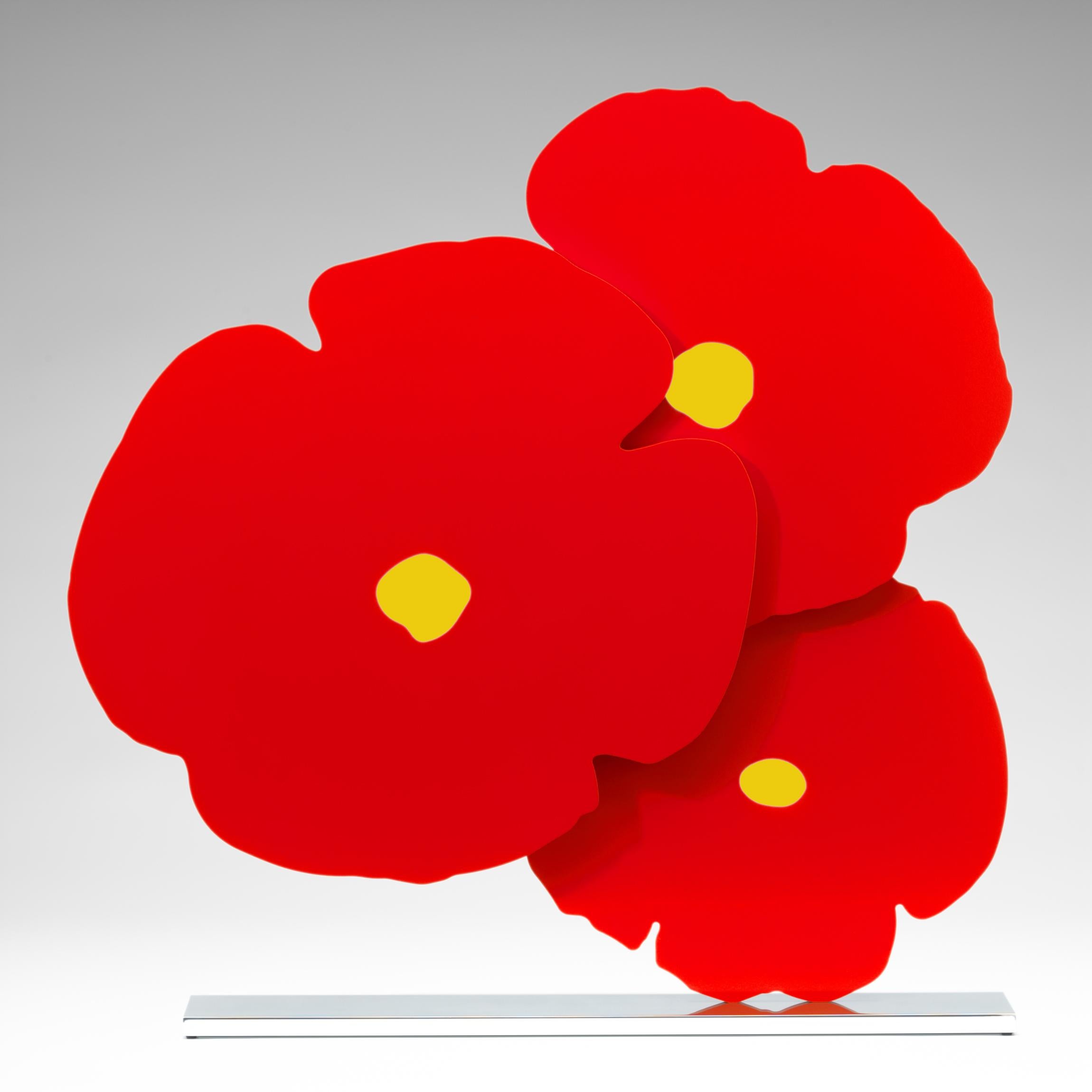 Rote und gelbe Mohnblumen