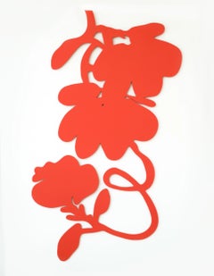 Red Flocked Lantern Flowers