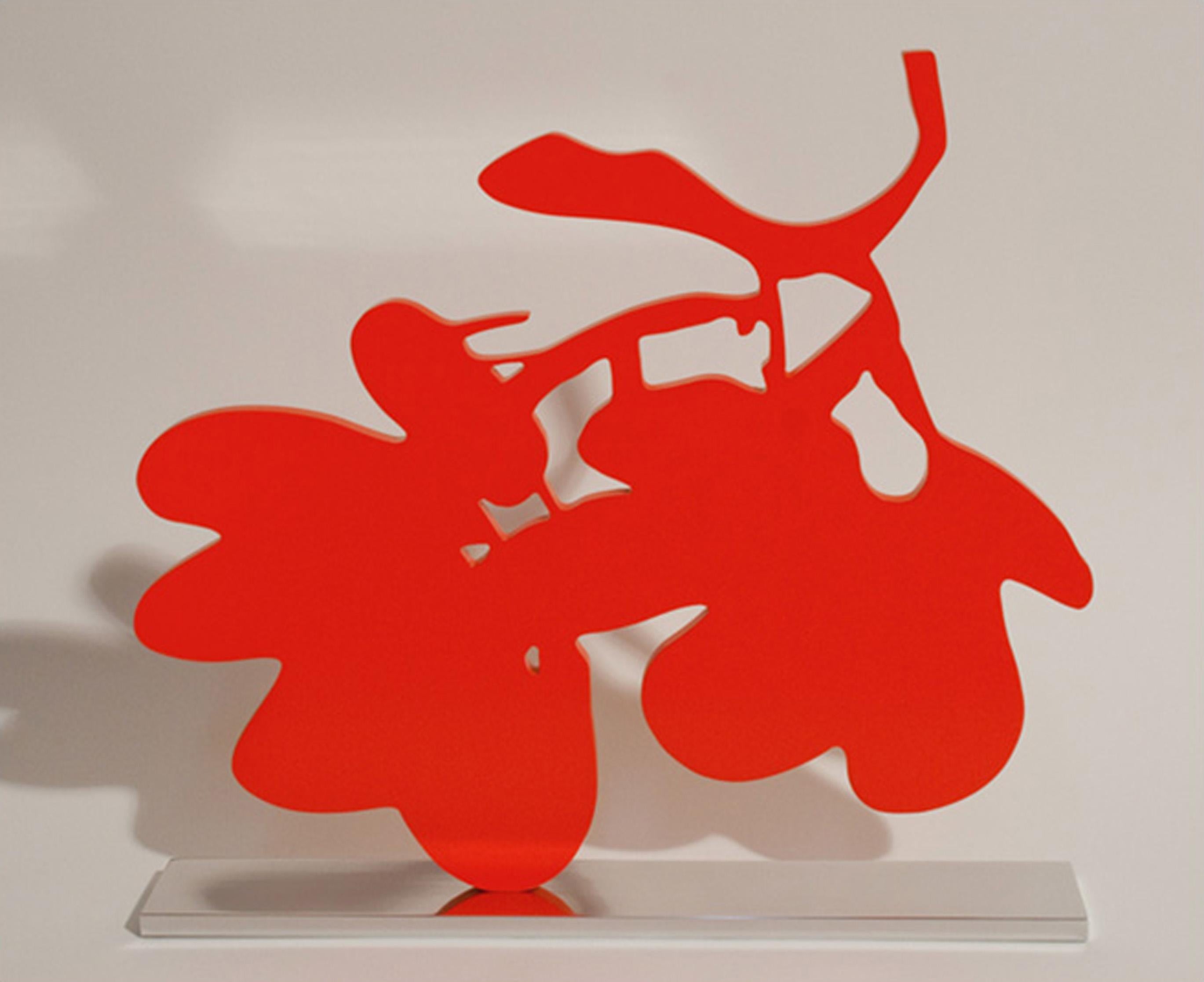 Donald Sultan Abstract Sculpture - Red Lantern Flower ed. 17/20