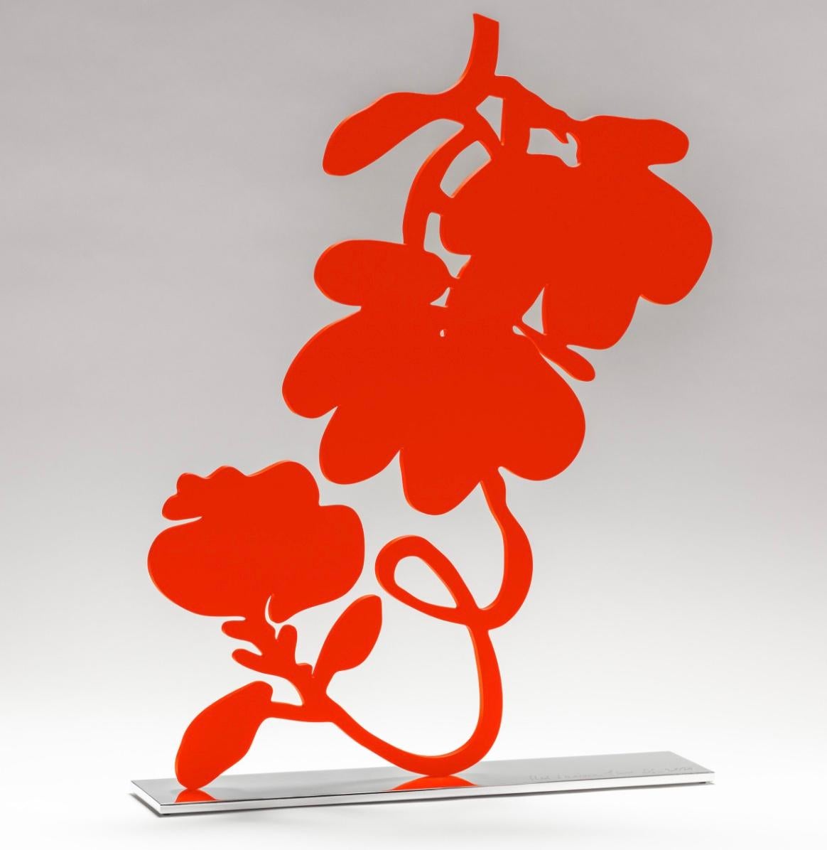 Abstract Sculpture de Donald Sultan - Flores de farolillo rojo