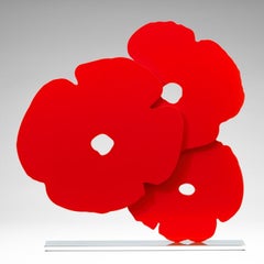 Red Poppies - Contemporary, 21st Century, Sculpture, Poppies, Flower, Red