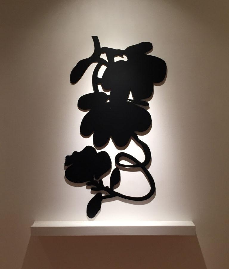 Donald Sultan Abstract Sculpture - Three Black Lantern Flowers, 2017, Shaped aluminum with black powder coat