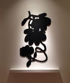 Three Black Lantern Flowers, 2017, Shaped aluminum with black powder coat